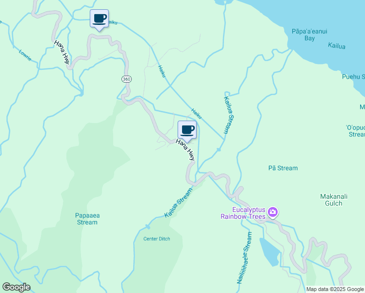 map of restaurants, bars, coffee shops, grocery stores, and more near 8070 Hana Highway in Maui County
