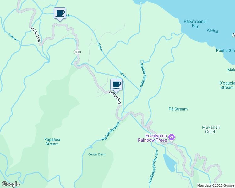 map of restaurants, bars, coffee shops, grocery stores, and more near 8089 Hana Highway in Maui County