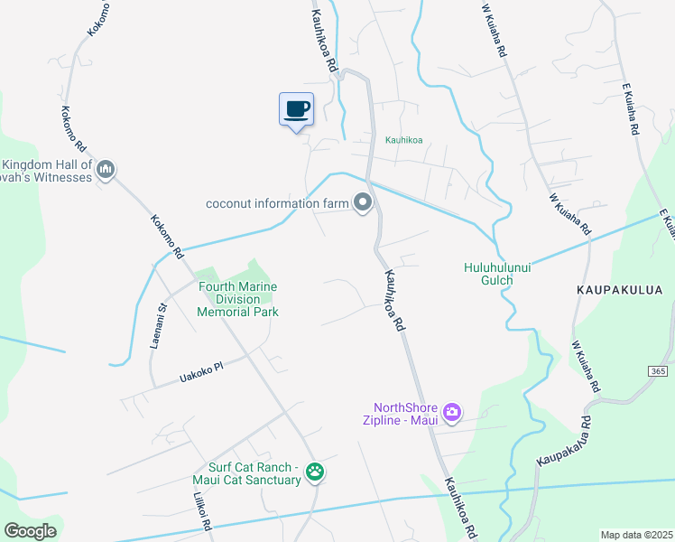 map of restaurants, bars, coffee shops, grocery stores, and more near 1805 Kalia Way in Haiku-Pauwela