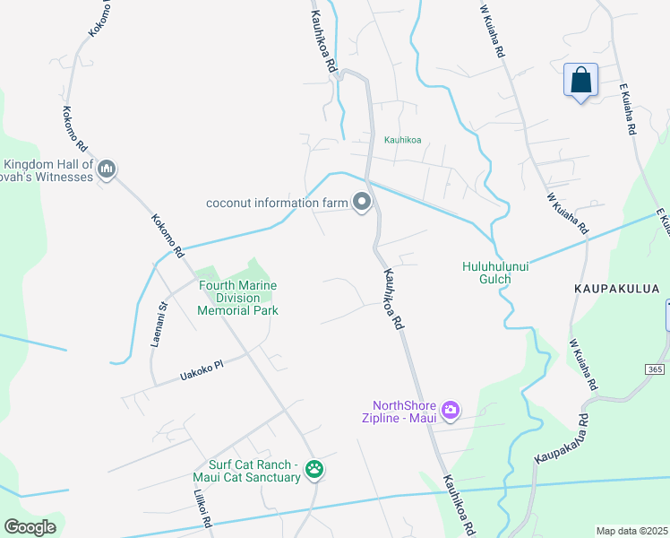 map of restaurants, bars, coffee shops, grocery stores, and more near 1805 Kalia Way in Haiku-Pauwela