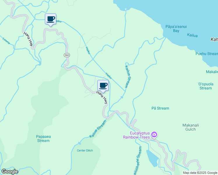 map of restaurants, bars, coffee shops, grocery stores, and more near 44 Hanauana Road in Maui County