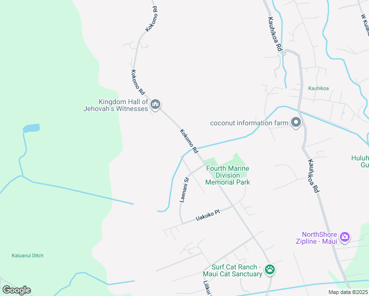 map of restaurants, bars, coffee shops, grocery stores, and more near 1700 Kokomo Road in Haiku-Pauwela
