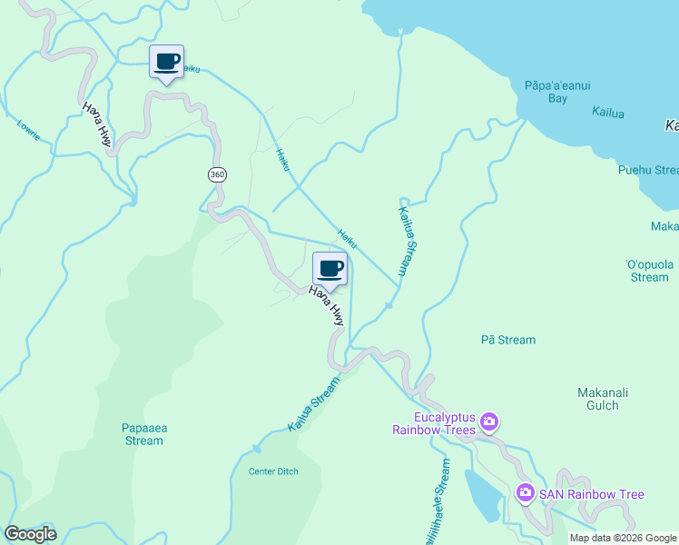 map of restaurants, bars, coffee shops, grocery stores, and more near 44 Hanauana Road in Maui County