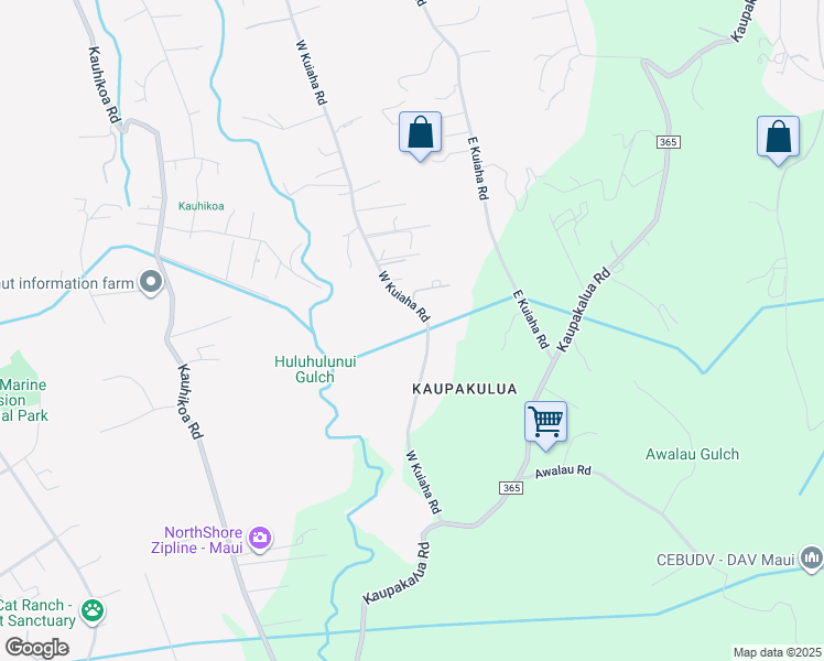map of restaurants, bars, coffee shops, grocery stores, and more near 1660 West Kuiaha Road in Haiku-Pauwela