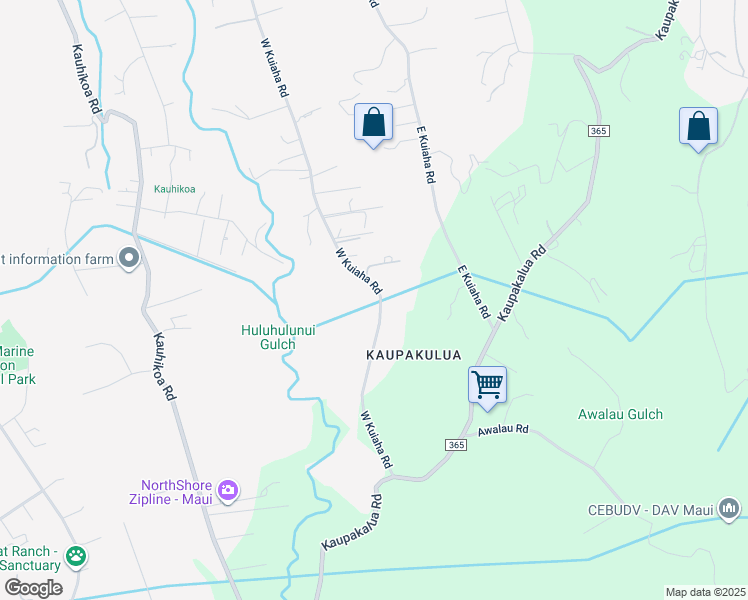 map of restaurants, bars, coffee shops, grocery stores, and more near 1660 West Kuiaha Road in Haiku-Pauwela