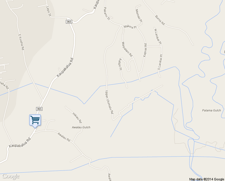 map of restaurants, bars, coffee shops, grocery stores, and more near 1133 Upper Ulumalu Road in Maui County