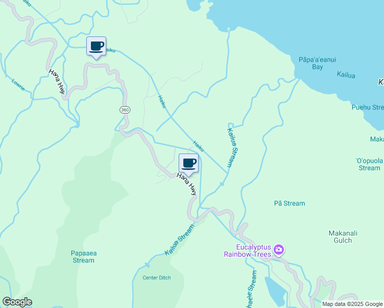 map of restaurants, bars, coffee shops, grocery stores, and more near 56 Hanauana Road in Maui County