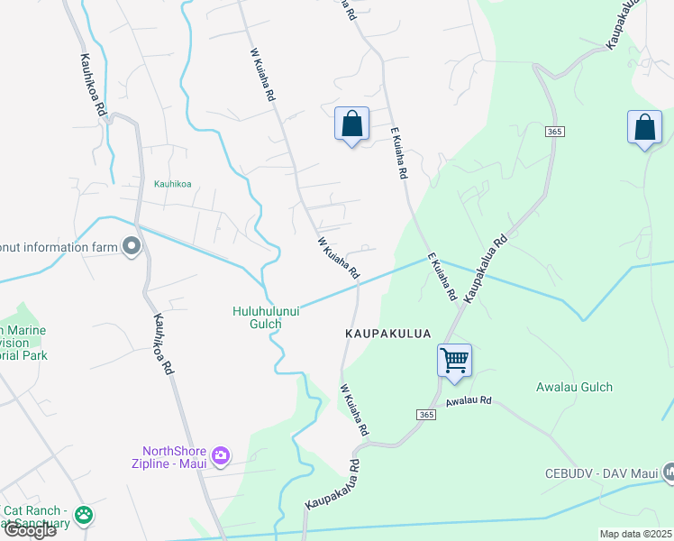 map of restaurants, bars, coffee shops, grocery stores, and more near 1642 West Kuiaha Road in Haiku-Pauwela