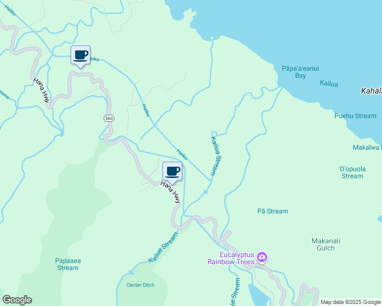 map of restaurants, bars, coffee shops, grocery stores, and more near 320 Hanauana Road in Maui County