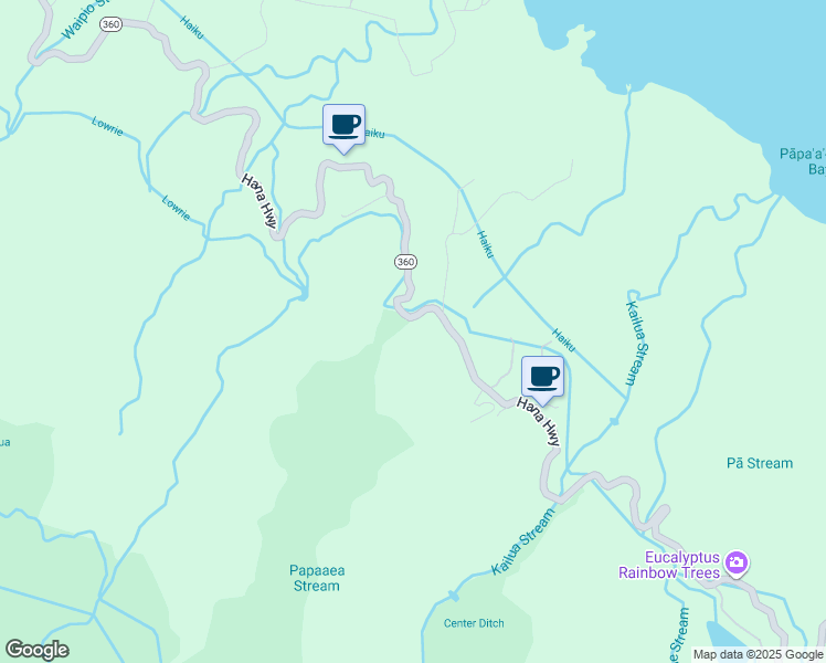 map of restaurants, bars, coffee shops, grocery stores, and more near 7960 Hana Highway in Maui County