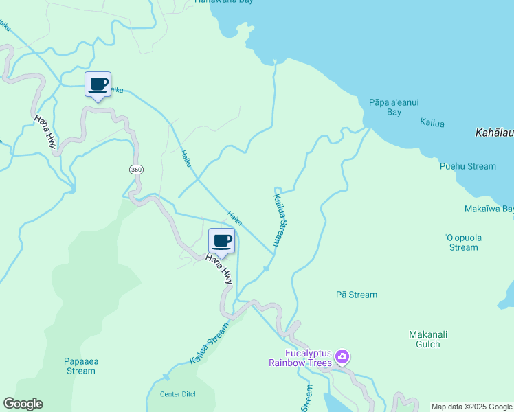 map of restaurants, bars, coffee shops, grocery stores, and more near 350 Hanauana Road in Maui County
