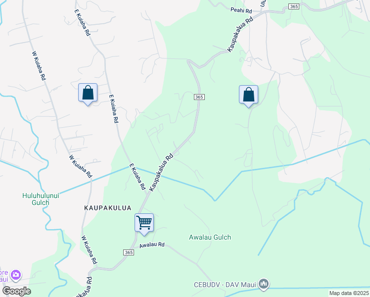 map of restaurants, bars, coffee shops, grocery stores, and more near 1525 Kaupakalua Road in Maui County