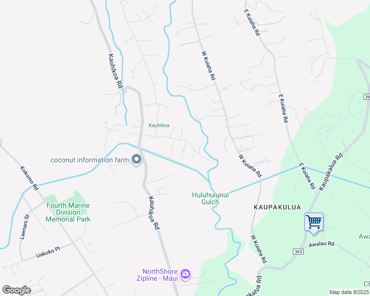 map of restaurants, bars, coffee shops, grocery stores, and more near 1140 Nanihoku Place in Haiku-Pauwela