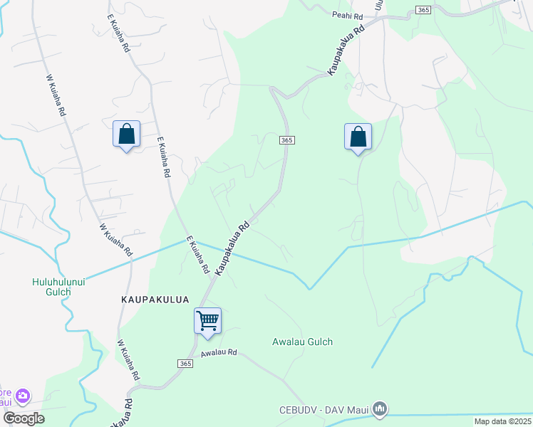 map of restaurants, bars, coffee shops, grocery stores, and more near 1525 Kaupakalua Road in Maui County