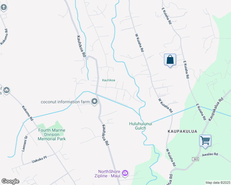 map of restaurants, bars, coffee shops, grocery stores, and more near 1084 Nanihoku Place in Haiku-Pauwela
