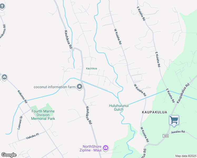map of restaurants, bars, coffee shops, grocery stores, and more near 1034 Nanihoku Place in Haiku-Pauwela