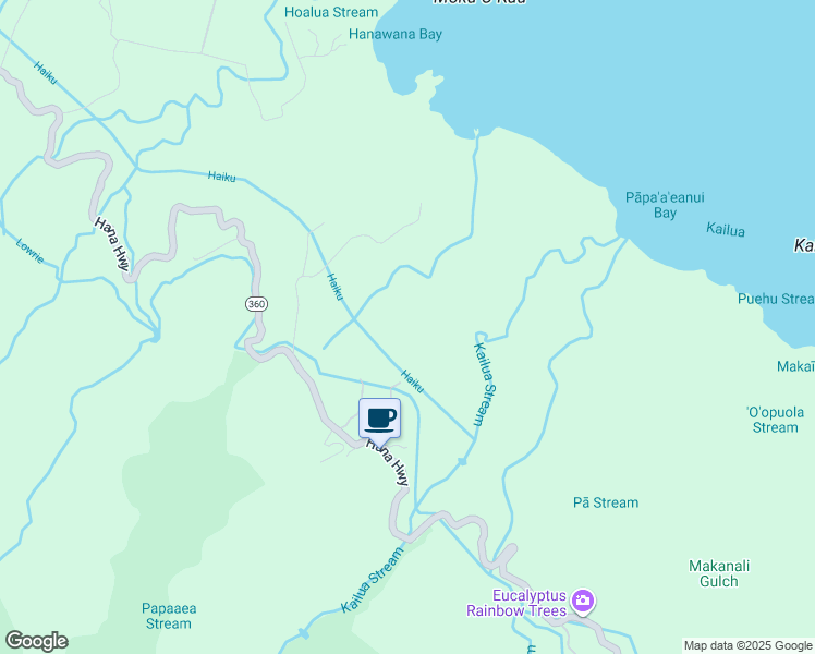 map of restaurants, bars, coffee shops, grocery stores, and more near 327 Hanauana Road in Maui County