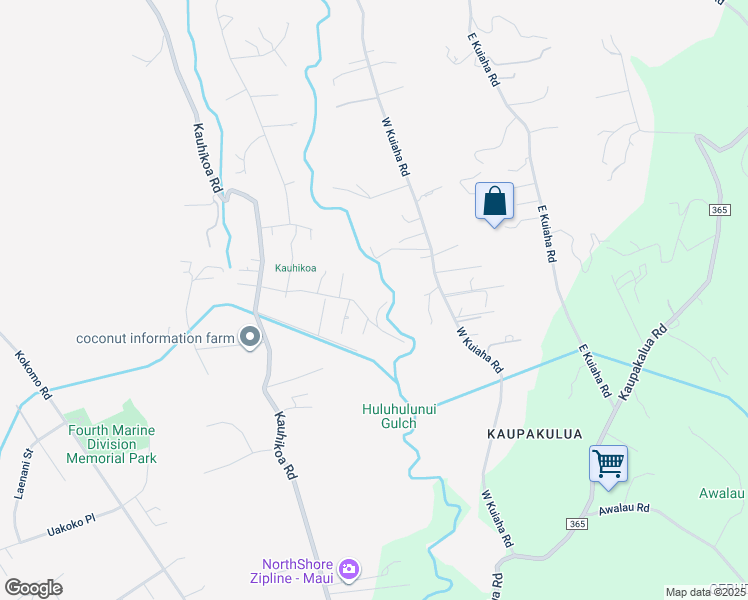 map of restaurants, bars, coffee shops, grocery stores, and more near 1167 Nanihoku Place in Haiku-Pauwela