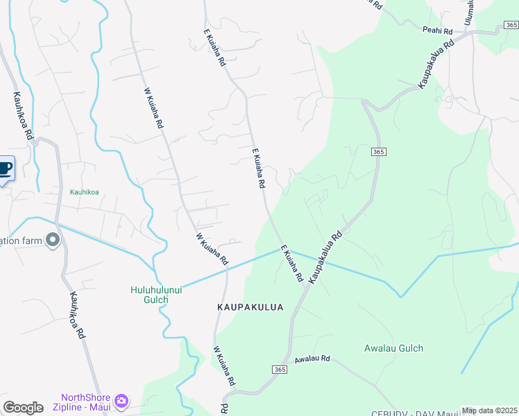 map of restaurants, bars, coffee shops, grocery stores, and more near 1016 East Kuiaha Road in Haiku-Pauwela