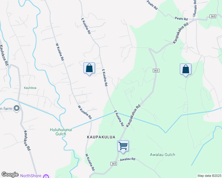 map of restaurants, bars, coffee shops, grocery stores, and more near 999 East Kuiaha Road in Haiku-Pauwela