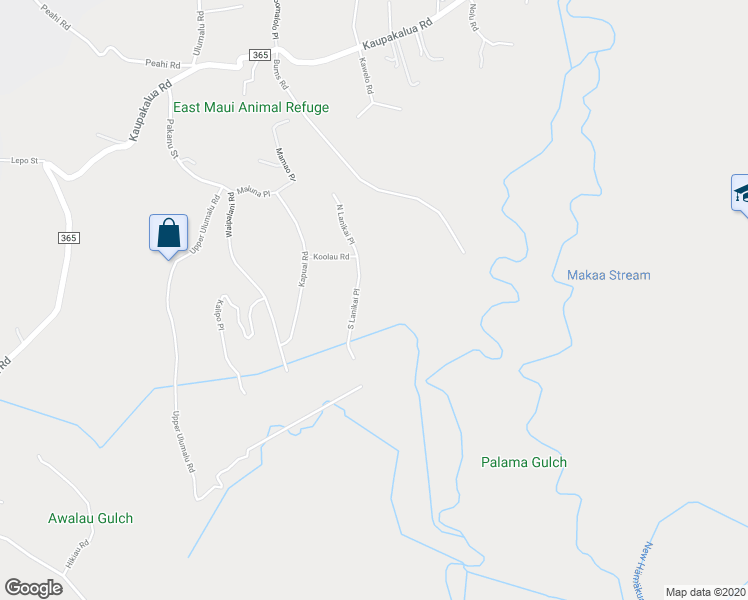 map of restaurants, bars, coffee shops, grocery stores, and more near 61 South Lanikai Place in Maui County