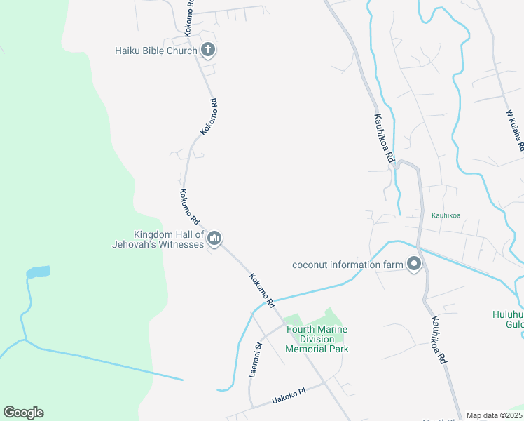 map of restaurants, bars, coffee shops, grocery stores, and more near 563-613 Kokomo Road in Haiku-Pauwela
