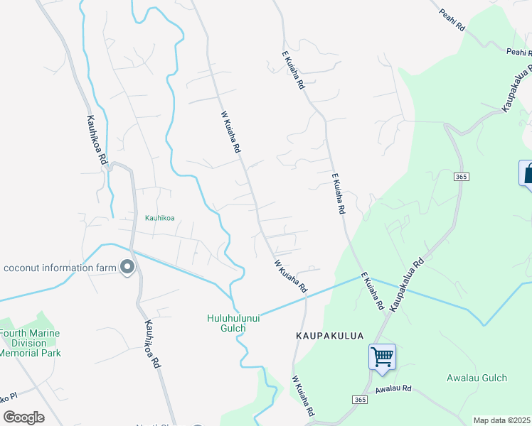 map of restaurants, bars, coffee shops, grocery stores, and more near 1455 West Kuiaha Road in Haiku-Pauwela