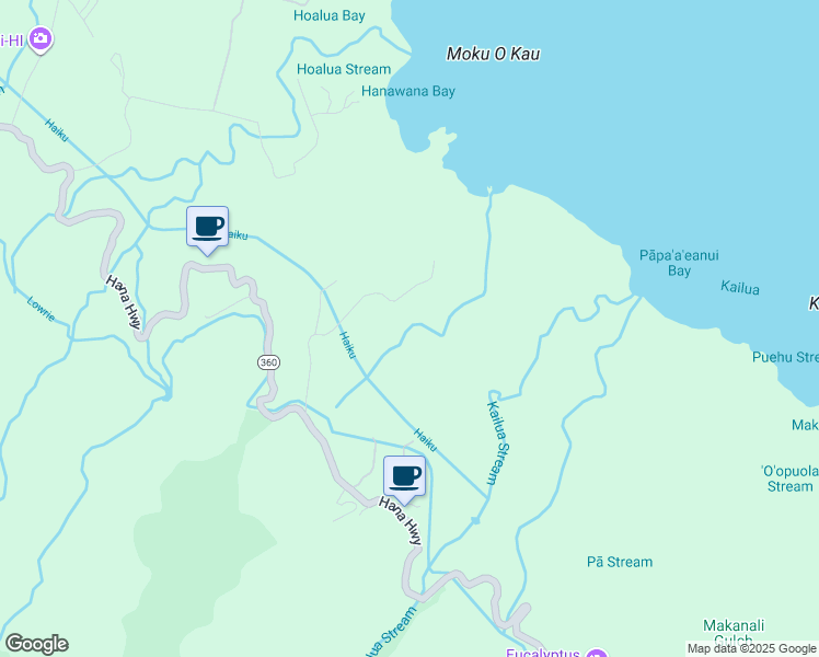 map of restaurants, bars, coffee shops, grocery stores, and more near 7989 Hana Highway in Maui County