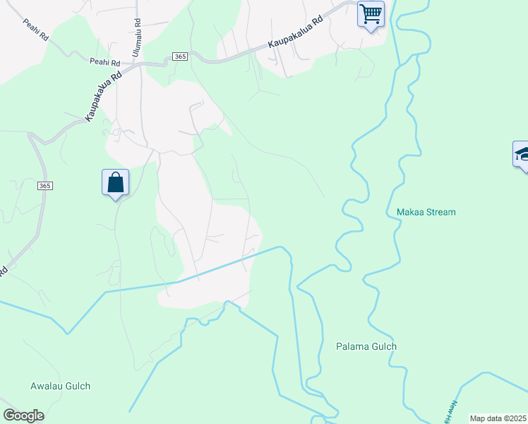map of restaurants, bars, coffee shops, grocery stores, and more near 25 South Lanikai Place in Maui County