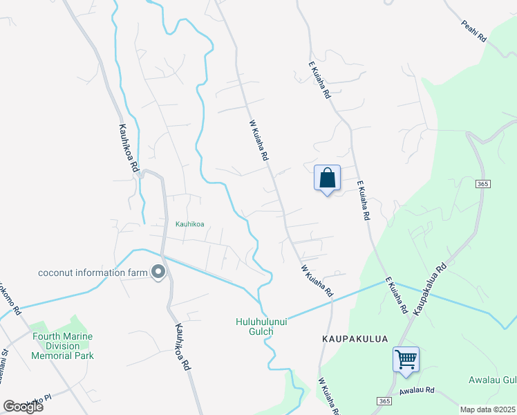 map of restaurants, bars, coffee shops, grocery stores, and more near 1430 West Kuiaha Road in Haiku-Pauwela