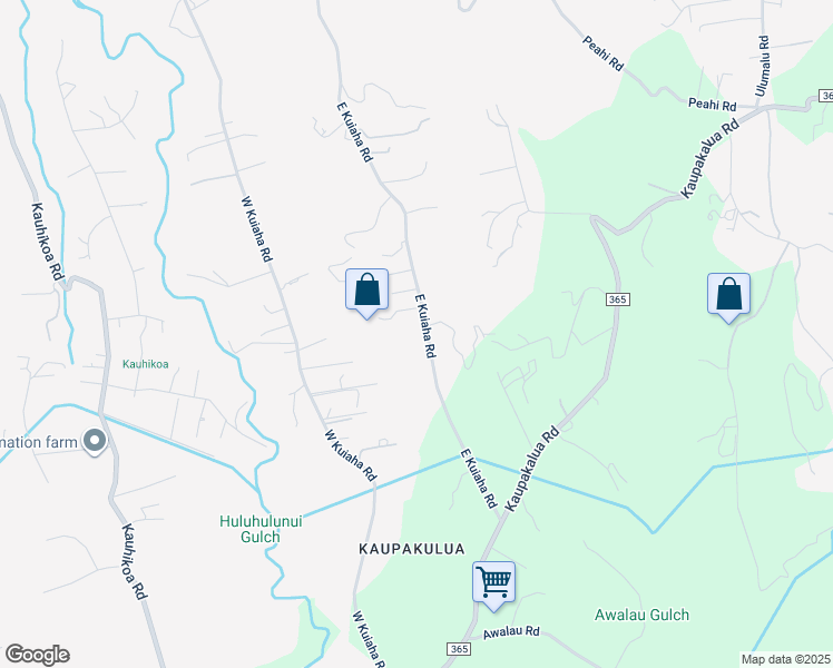 map of restaurants, bars, coffee shops, grocery stores, and more near 946 East Kuiaha Road in Haiku-Pauwela