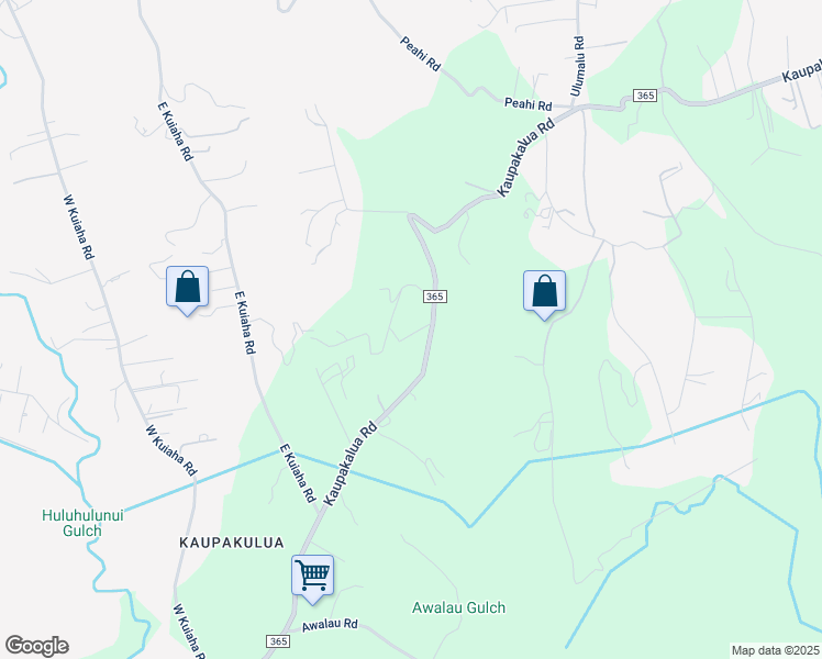 map of restaurants, bars, coffee shops, grocery stores, and more near 1350 Kaupakalua Road in Haiku-Pauwela