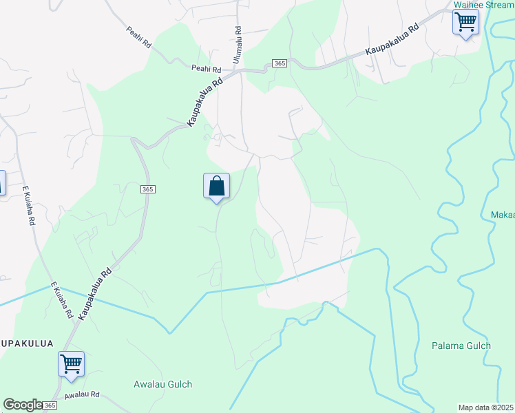 map of restaurants, bars, coffee shops, grocery stores, and more near 100 Waipalani Road in Maui County