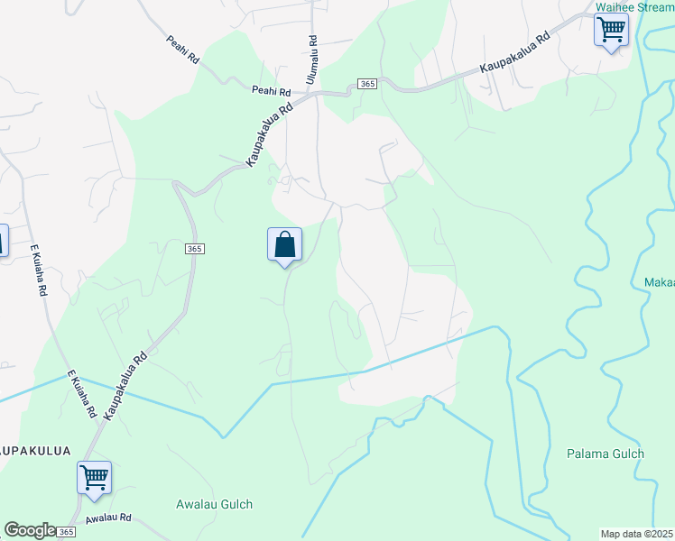 map of restaurants, bars, coffee shops, grocery stores, and more near 100 Waipalani Road in Maui County