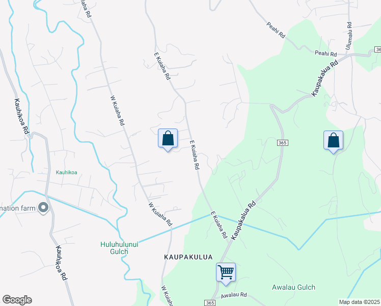 map of restaurants, bars, coffee shops, grocery stores, and more near 910 East Kuiaha Road in Haiku-Pauwela