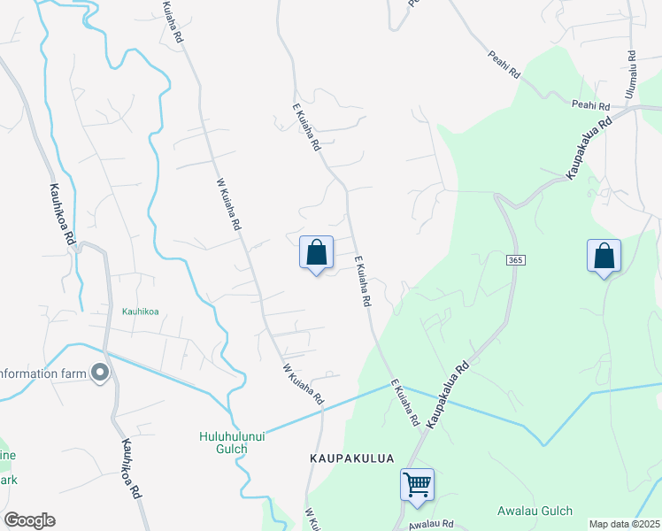 map of restaurants, bars, coffee shops, grocery stores, and more near 894 East Kuiaha Road in Haiku-Pauwela