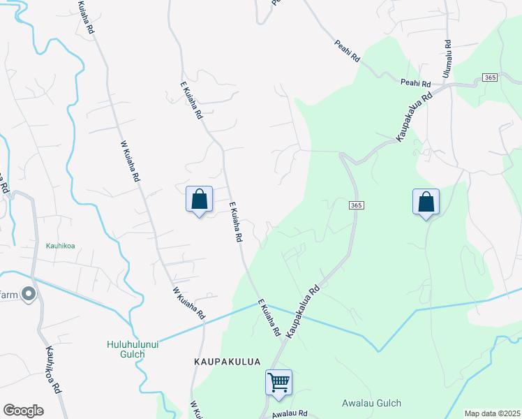 map of restaurants, bars, coffee shops, grocery stores, and more near 0 East Kuiaha Road in Haiku-Pauwela