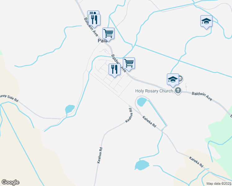 map of restaurants, bars, coffee shops, grocery stores, and more near 648 Pili Loko Street in Paia