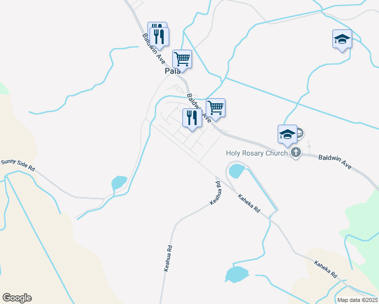 map of restaurants, bars, coffee shops, grocery stores, and more near 630 Pili Loko Street in Paia