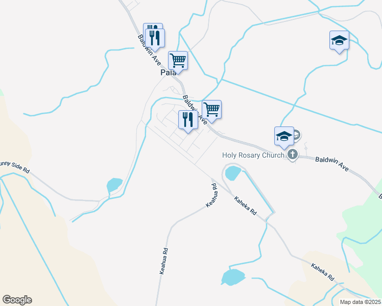 map of restaurants, bars, coffee shops, grocery stores, and more near 639 Pili Loko Street in Paia