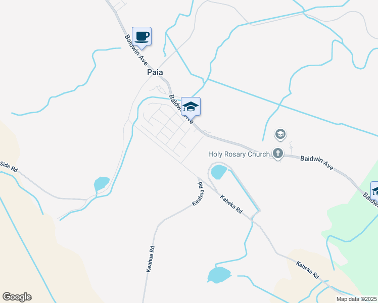 map of restaurants, bars, coffee shops, grocery stores, and more near 673 Loina Road in Paia