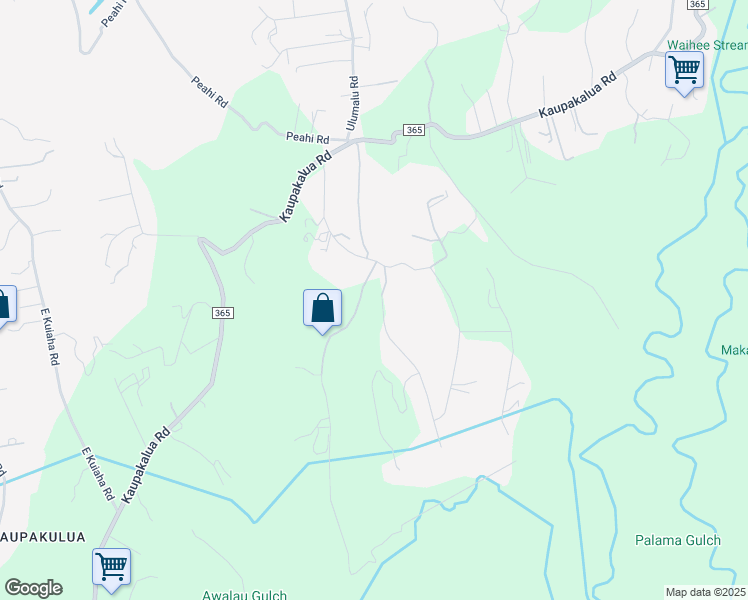 map of restaurants, bars, coffee shops, grocery stores, and more near 811 Upper Ulumalu Road in Maui County