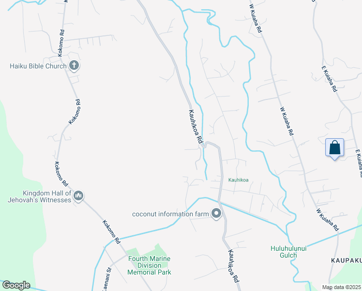 map of restaurants, bars, coffee shops, grocery stores, and more near 50 Eono Place in Haiku-Pauwela