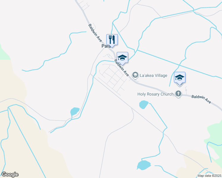 map of restaurants, bars, coffee shops, grocery stores, and more near 592 Pili Loko Street in Paia