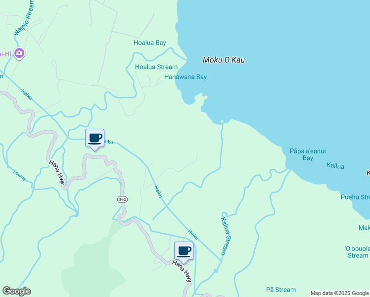 map of restaurants, bars, coffee shops, grocery stores, and more near 7953 Hana Highway in Maui County