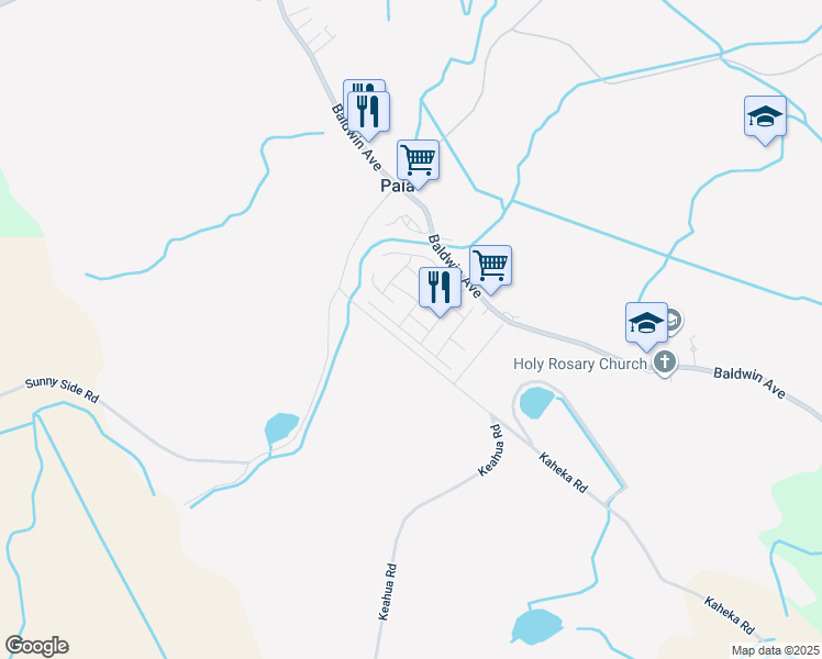 map of restaurants, bars, coffee shops, grocery stores, and more near 573 Pili Loko Street in Paia