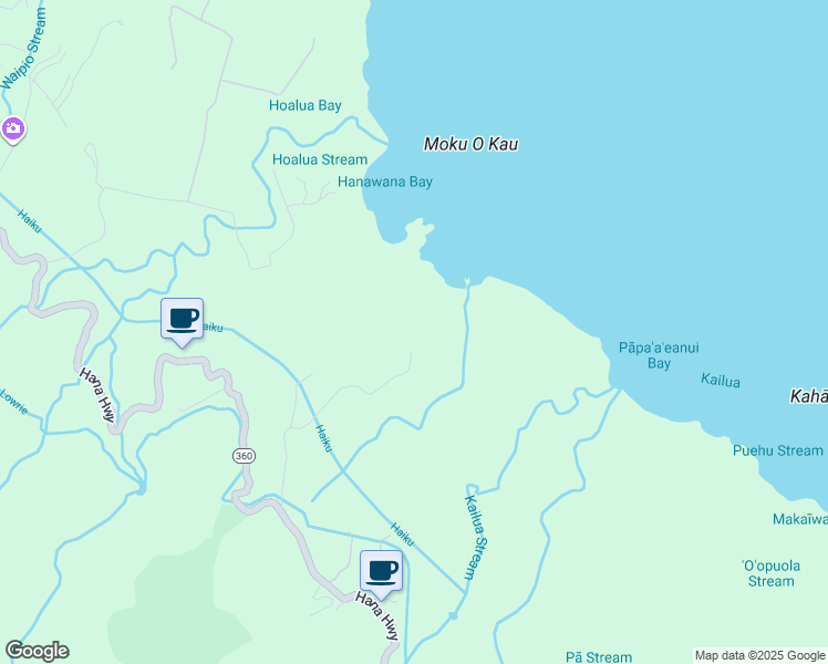 map of restaurants, bars, coffee shops, grocery stores, and more near 7953 Hana Highway in Maui County