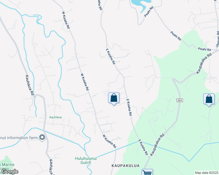 map of restaurants, bars, coffee shops, grocery stores, and more near 740 East Kuiaha Road in Haiku-Pauwela