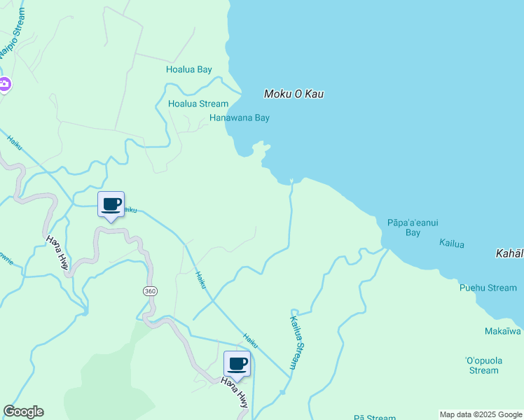 map of restaurants, bars, coffee shops, grocery stores, and more near 7953 Hana Highway in Maui County