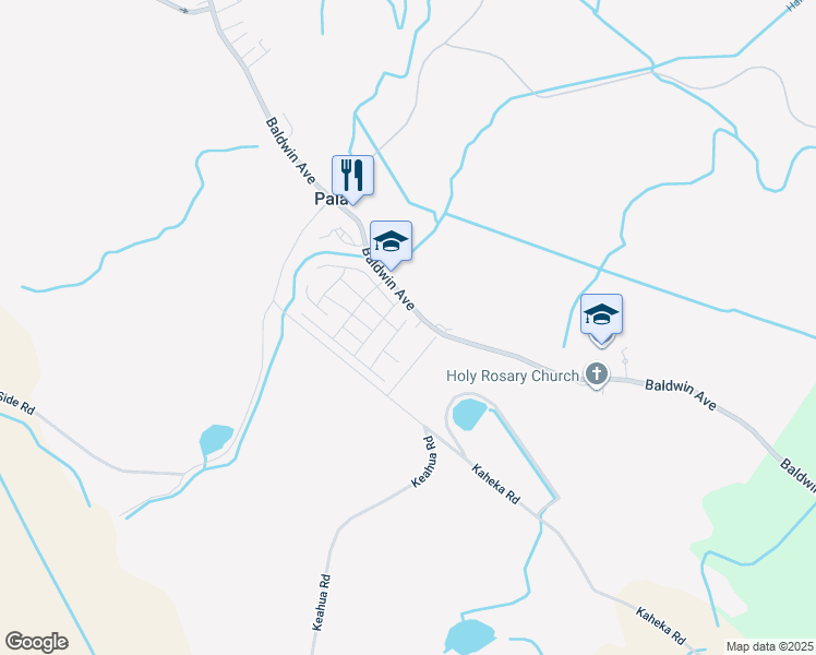 map of restaurants, bars, coffee shops, grocery stores, and more near 29 Palekana Street in Paia
